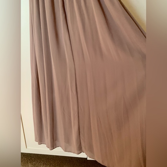 LULU’S AIR OF ROMANCE TAUPE LAVENDER MAXI DRESS SIZE S - Picture 6 of 13